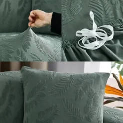 Sofabetræk - Jacquard - 2 Personers - Lilla - Elastisk - Moderne
