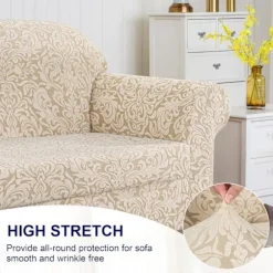 Sofabetræk 2-delt Jacquard Damask Betræk wi,ZQKLA