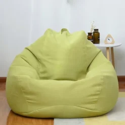 Sofabetræk Nyt Ekstra Stort Sækkestole Sofa Betræk Indendørs Lazy Lounger Uden Fyld Green 100 * 120cm