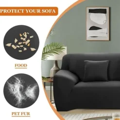 Sofabetræk 3-personers L-form Universal Sofakast, Blød Spandex, Skridsikker, Vaskbar, Elastisk Rem Sofabeskyttelse, Strækbar Sofabetræk Red Single seat (90–110 cm) | Fyndiq