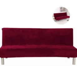 Sofabetræk 3-personers uden armlæn - Sofabetræk strækbart seng sofa slipcover ensfarvet