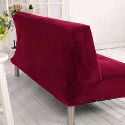 Sofabetræk 3-personers uden armlæn - Sofabetræk strækbart seng sofa slipcover ensfarvet
