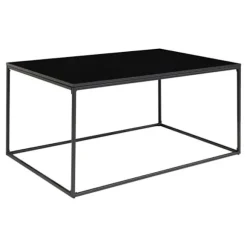 Sofabord - NINO - Træ og metal - Rektangulært - Moderne - Design Svart