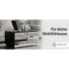 Sofabord, hvid/sort, 95x55x50cm, moderne design