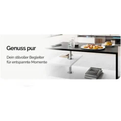 Sofabord, hvid/sort, 95x55x50cm, moderne design