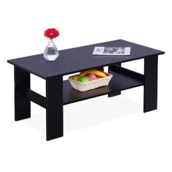 Sofabord med nederste hylde – Moderne design, nem rengøring