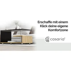 Sofabord, Træ/Grå, 95x55x50cm, Moderne Design