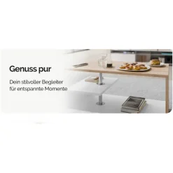Sofabord 95x55x50cm, Moderne Design, Justerbare Fødder, Opbevaring