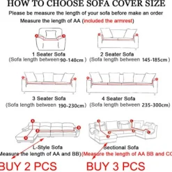 Sofaovertræk - Tyk jacquard - Beige - 3-personers sofa - Helpræget støvtæt overtræk - Unikt stykke