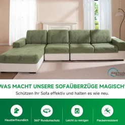 Sofaovertræk - Universal elastisk sofaovertræk til hynder, skridsikkert, vaskbart og let at pleje, ideelt til sofabeskyttelse green 65*165cm