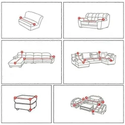 Sofaovertræk elastisk stretch sofaovertræk, til 1-personers. L-formet hjørnesofa kræver to