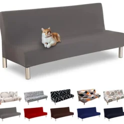 Sofaovertræk uden armlæn 3-personers universal stretch Clic C
