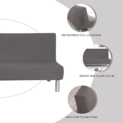 Sofaovertræk uden armlæn 3-personers universal stretch Clic C
