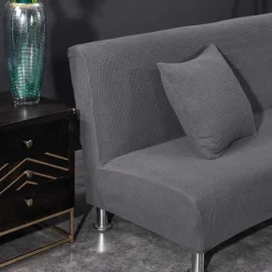 Sofaovertræk uden armlæn strækbart overtræk til sovesofa