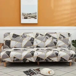 Sofaovertræk uden armlæn stretch armløs sofa sengetæppe 1-personers sofaovertræk