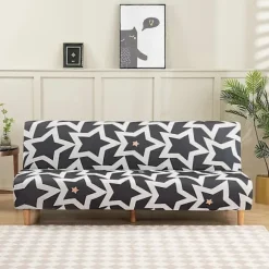 Sofaovertræk uden armlæn til sovesofa uden armlæn, 190-210 cm