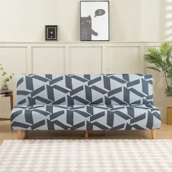 Sofaovertræk uden armlæn til foldbar sovesofa uden armlæn, 115-145cm