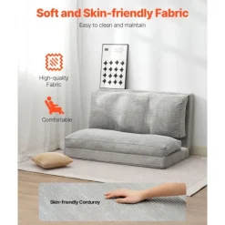 Sofa-seng Folds 3 i 1 - DUOKU - Vaskbar Betræk - Konvertibel Memory Skum Høj Densitet