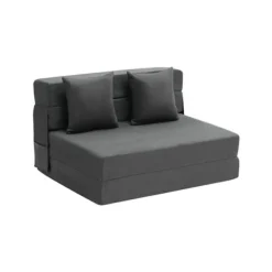 Sofa-seng Pliant 3 i 1 - DUOKU - Konvertibel i Memory Skum - 2 Puder - Vaskbar Betræk