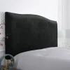 Sort elastisk hovedgavlbetræk til hovedgavl 140-170 cm - 150 cm