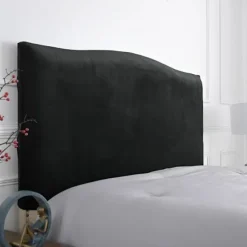 Sort elastisk hovedgavlbetræk til hovedgavl 140-170 cm - 150 cm
