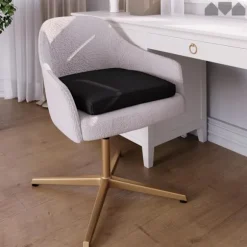 (Sort) Memory Foam Siddepude - Ergonomisk Pude til Kontorstol, Bil, Lænestol,