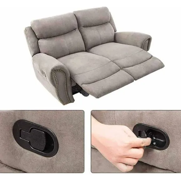 Sort Metal Lænestol Håndtag til Sofa og Lænestol - 2 Stykker, Uden Kabel, Holdbart Aluminium, Kompatibel med Relax Modeller