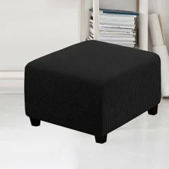 (sort) Stretch Slipcovers, Kvadratiske Spandex Stof Slipcovers til