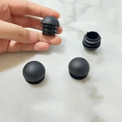 Sorte runde stolbenpropper, runde indløbsdæksel til stolben, stolbenprop 32 stk. (25mm) 25mm