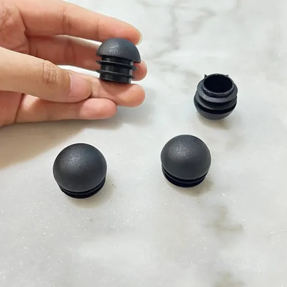 Sorte runde stolbenpropper, runde indløbsdæksel til stolben, stolbenprop 32 stk. (25mm) 25mm