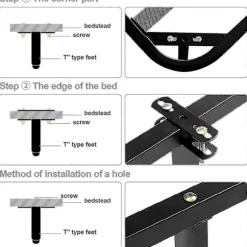 Sorte Udtrækkelige Møbel Metal Justerbare Sengeben Udtrækkelige Kraftige Senge Støtteben Med Dele (20-35cm) Betterlifefg