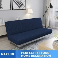 Sovesofa Betræk, 3-personers Sofa Betræk Sofa Beskytter Uden Armlæn (Navy Blå)[x22450]