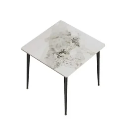 Spisebord, Moderne Minimalistisk Design, Holdbare Materialer, Hvid og smaragd