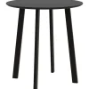 Spisebord rundt køkkenbord sidebord spisebord med skrå ben til køkken spisestue stue moderne design sort 72 x 72 x 75cm