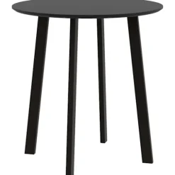 Spisebord rundt køkkenbord sidebord spisebord med skrå ben til køkken spisestue stue moderne design sort 72 x 72 x 75cm