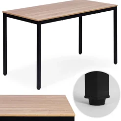Spisebord/skrivebord til 4-5 personer, 120x60 cm MDF, metalramme