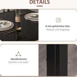 Spisesæt spisebord med 4 stole pladsbesparende spisestuegruppe siddegruppe sort