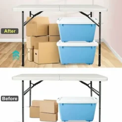 Sæt med 4 bordbensforlængere til klapborde til bøjede og lige ben, justerbare klapbordbensforhøjere, til højde (44 cm) - RWPurniture Leg