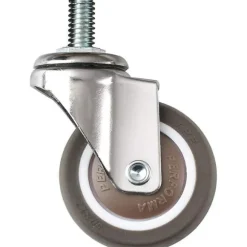 Sæt med 4 drejelige møbelhjul - M6 X 15mm - Med 25mm gevind - Blødt gummi - Tpe-gevind - Mini møbelhjul (25mm)