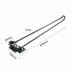 Sæt med 4 foldbare bordben 47cm sorte hårnålebordben foldbart sofabordsben med skruer