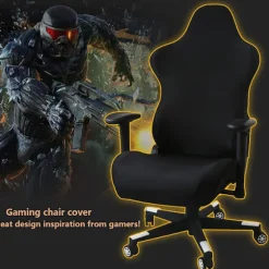 Sæt med 4 gaming stolbetræk med armlæn/ryglæn til kontoret