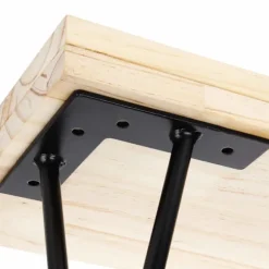 Sæt med 4 industrielle sofabordsben, 15 cm, hårnåleben smedejerns bordsstativ, møbelben med skruer til sofabord, lavt skab, TV-bord