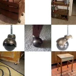 Sæt med 4 Møbelhjul 50mm Vintage Kuglehjul til Møbler
