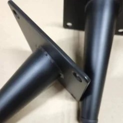 Sæt med 4 møbler skrånende bordben - Skrånende tilspidset 40cm, sort, metal skabsben, tilspidsede møbelben, lydløs udskiftning sofa, bord an
