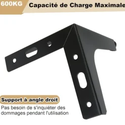 Sæt med 8 metal sofaben, 13 cm, metal sofabordsben, belastning op til 600 kg, sorte møbelben, smedejern/sofabordsstand, TV-stand med 40 skruer