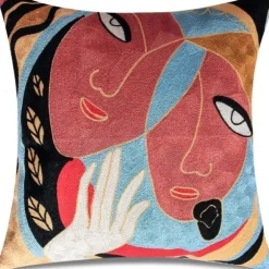 Sæt med 4 Picasso pudebetræk 45x45cm Dekorativt betræk Vintage[mo]