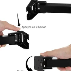 Sæt med 4 sammenklappelige bordben 35 CM, 90 graders sammenklappelige bordben, sorte sammenklappelige sofabordsben til