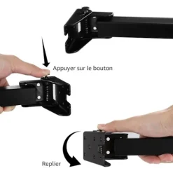 Sæt med 4 sammenklappelige bordben 35 CM, 90 graders sammenklappelige bordben, sorte sammenklappelige sofabordsben til