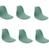 Sæt med 6 skandinaviske jacquard-stolbetræk, ensfarvede spisebordsstolbetræk, armløse stolbetræk til køkken, stue, kontor (grøn, 6 stk.)--