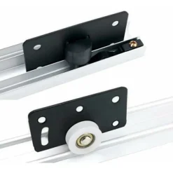 Sæt med 2 skydedørsruller, skydedørsskab, skydehjul 30mm nylon skydeskabshjul lydløs til skab garderobe garderobe (sort